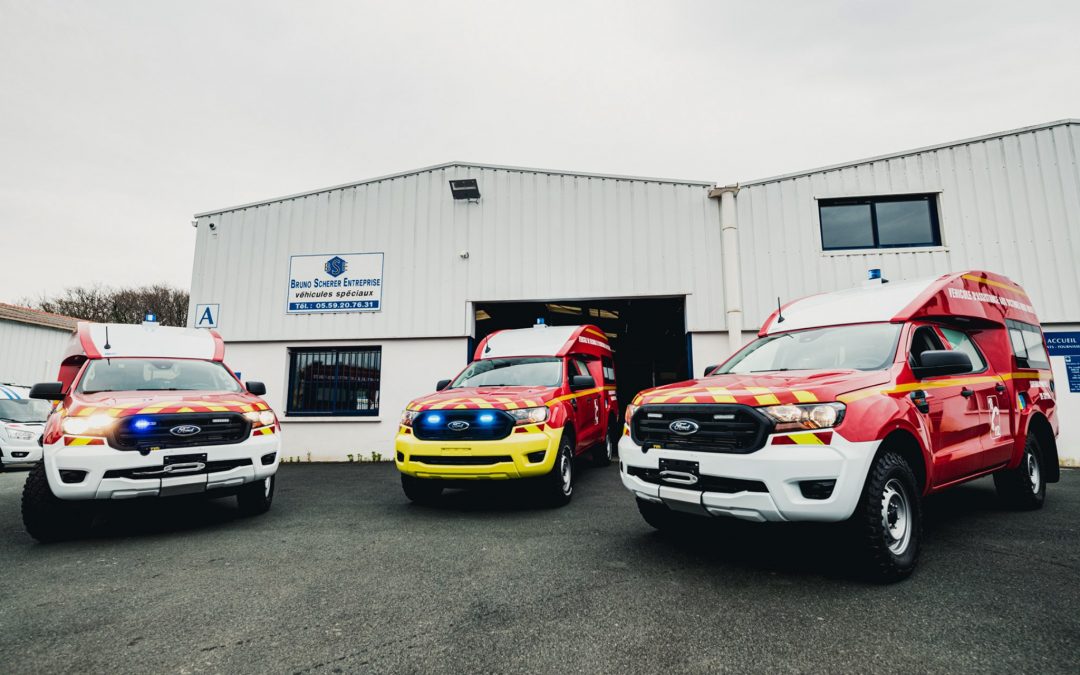 Des VSAV Ford Ranger 4×4 rutilants sortent de notre atelier