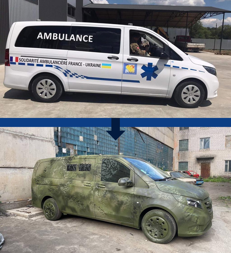 Camouflage ambulance guerre