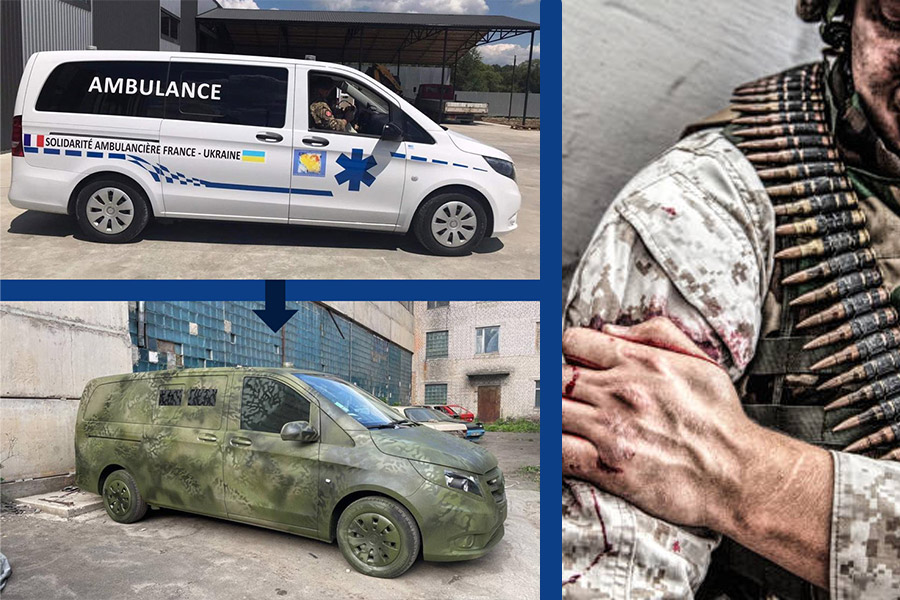 ambulance guerre ukraine, transport sanitaire