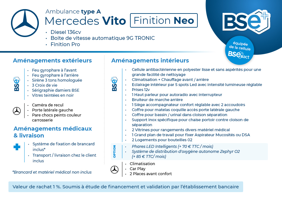 Offre commerciale Mercedes Vito Neo