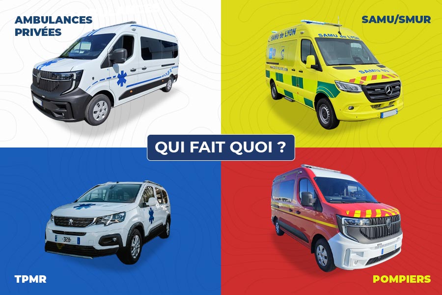 Ambulances, TPMR, SAMU, SMUR, Pompiers, ... connaissez-vous le rôle de chacun ?